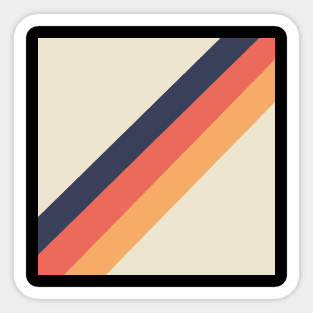 70s Vintage Style Retro Stripes Sticker